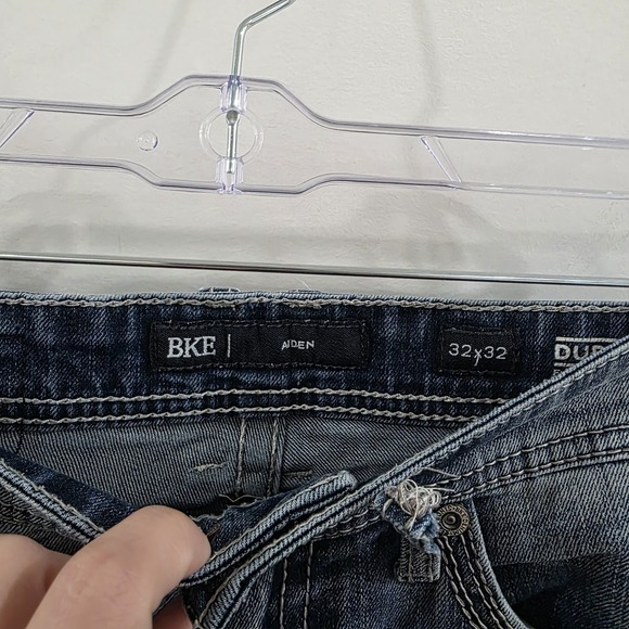 Bke Womens Aiden Jeans Size 32 X 32 Western Chunky Thread Blue Denim - Picture 4 of 9